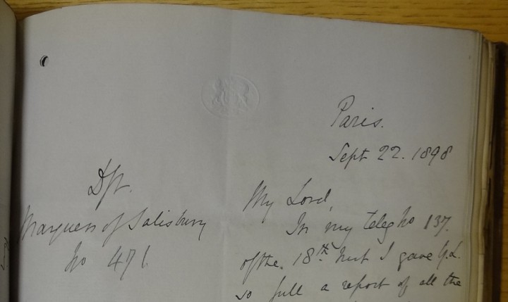 Despatch 471 in a volume of embassy and consular correspondence from 1898.